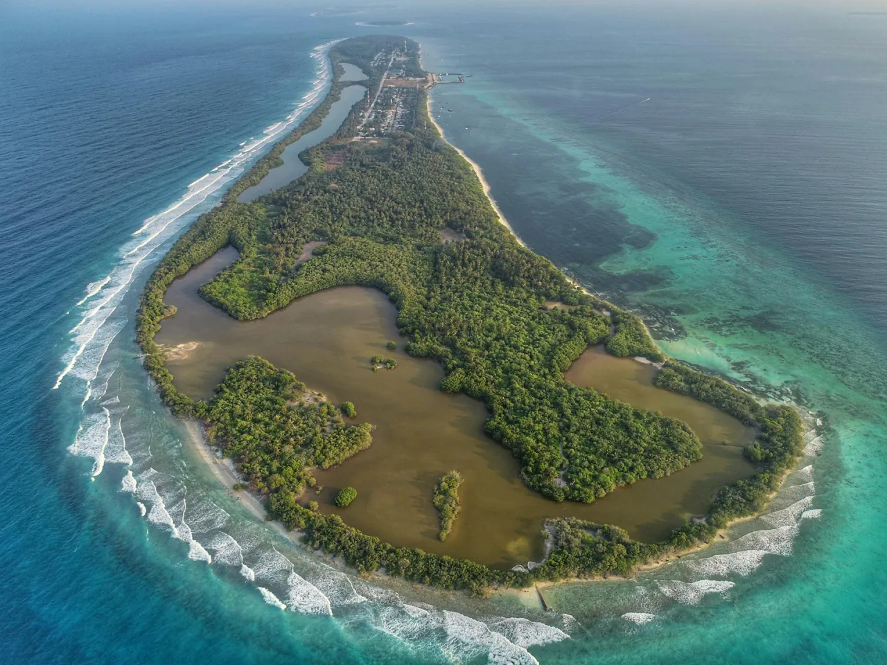 The island at low tide