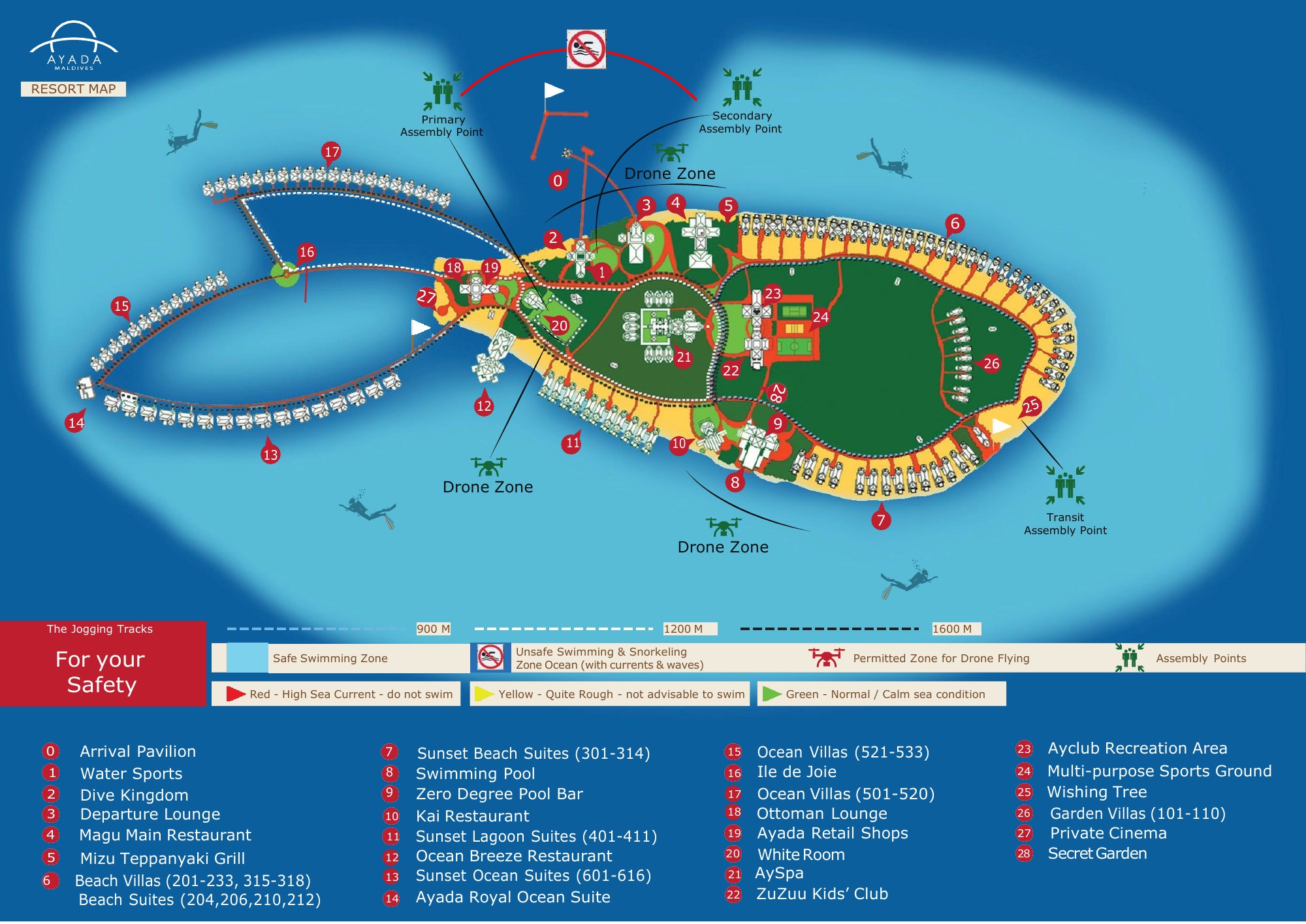 Ayada Maldives island map