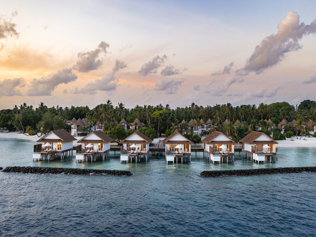 Sunset Water Villa with Pool · One bedroom · over-water sunset