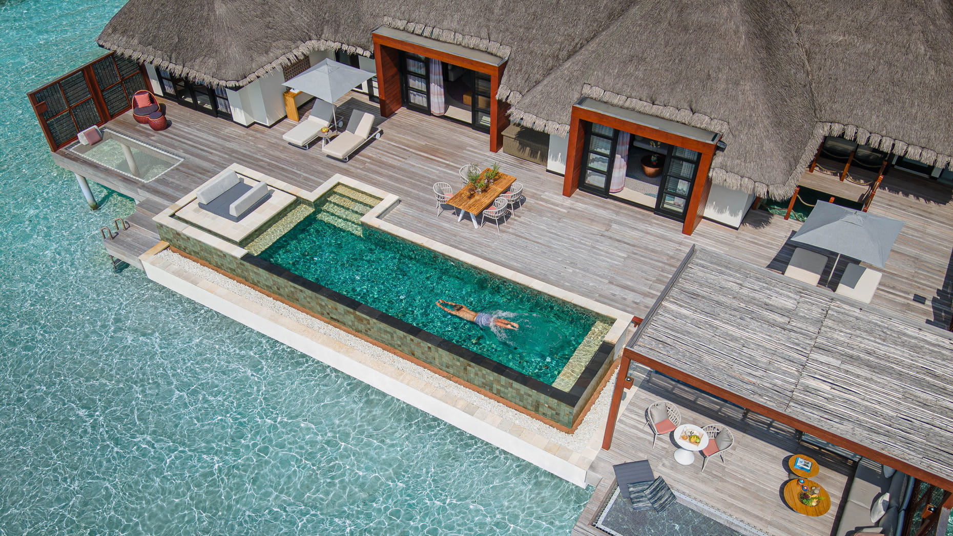 Sunset Two Bedroom Water Suite · Two bedrooms · sunset over-water