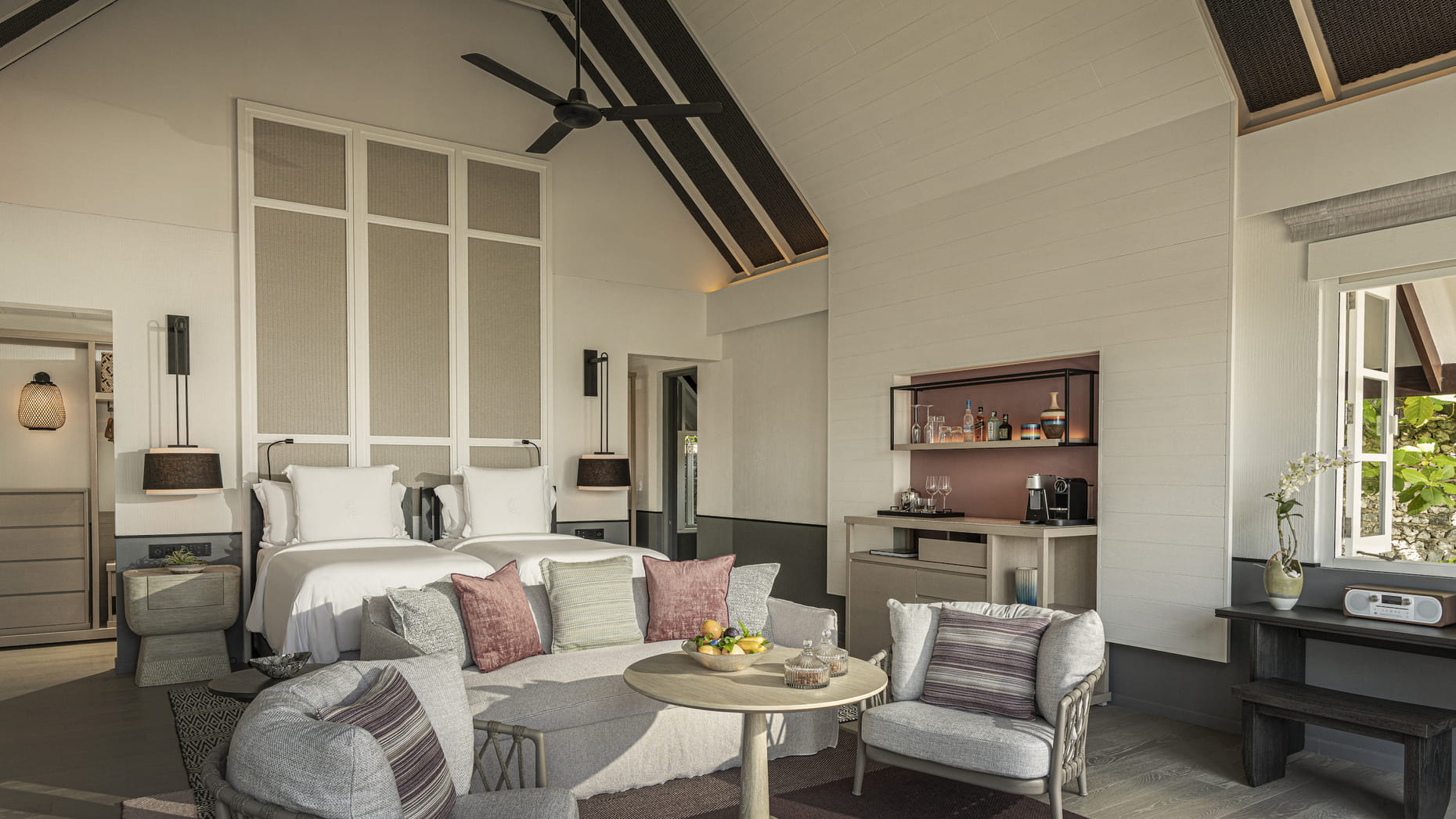 Two-Bedroom Oceanfront Bungalow — Partial Sea View · Two bedrooms · partial sea