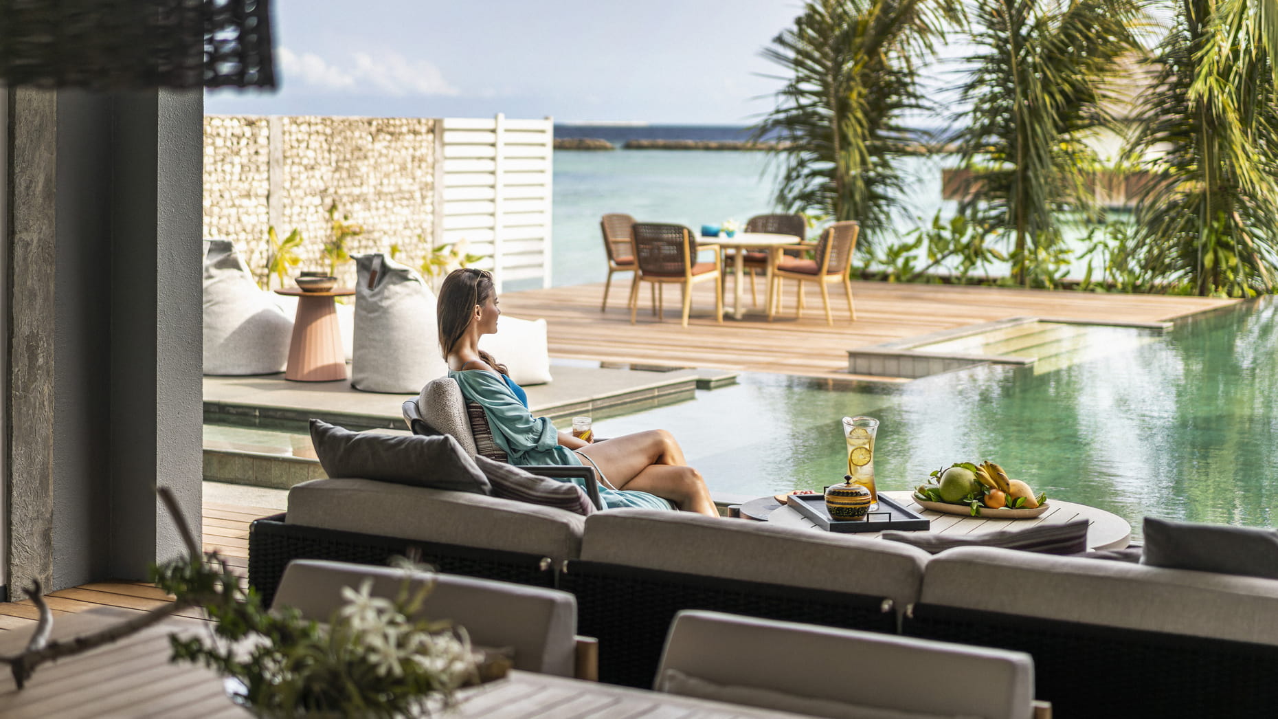 Two-Bedroom Oceanfront Bungalow — Partial Sea View · Two bedrooms · partial sea