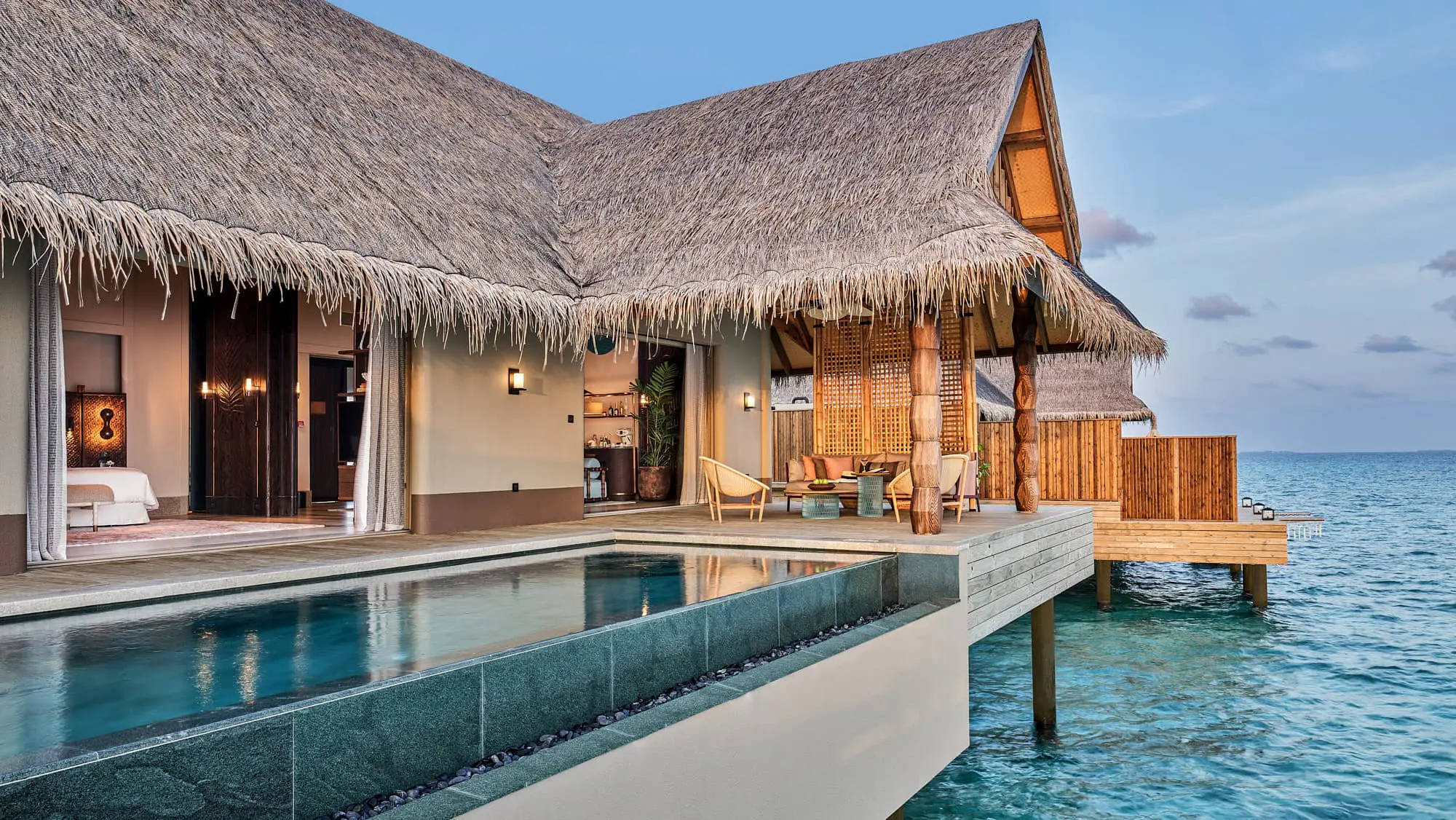 Luxury Sunset Water Villa with Pool · One bedroom · 108 m² interior · 17 villas