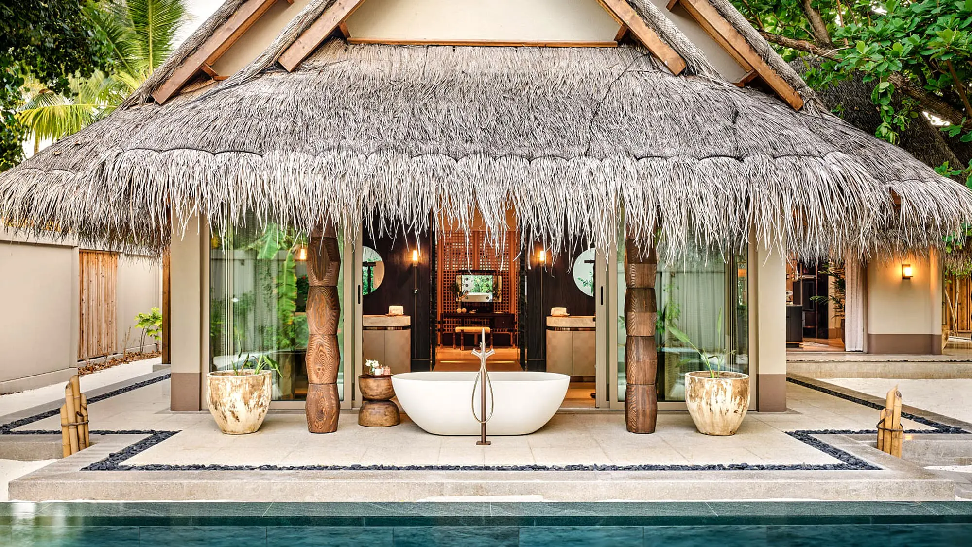 Two Bedroom Family Beach Villa with Two Pools · Two bedrooms · 142 m² interior · 2 villas