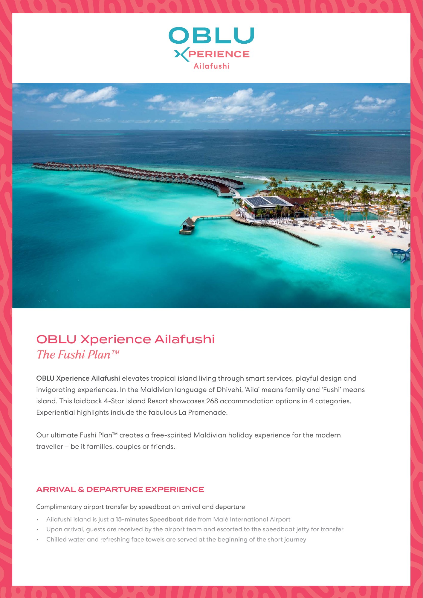 OBLU XPERIENCE Ailafushi island map