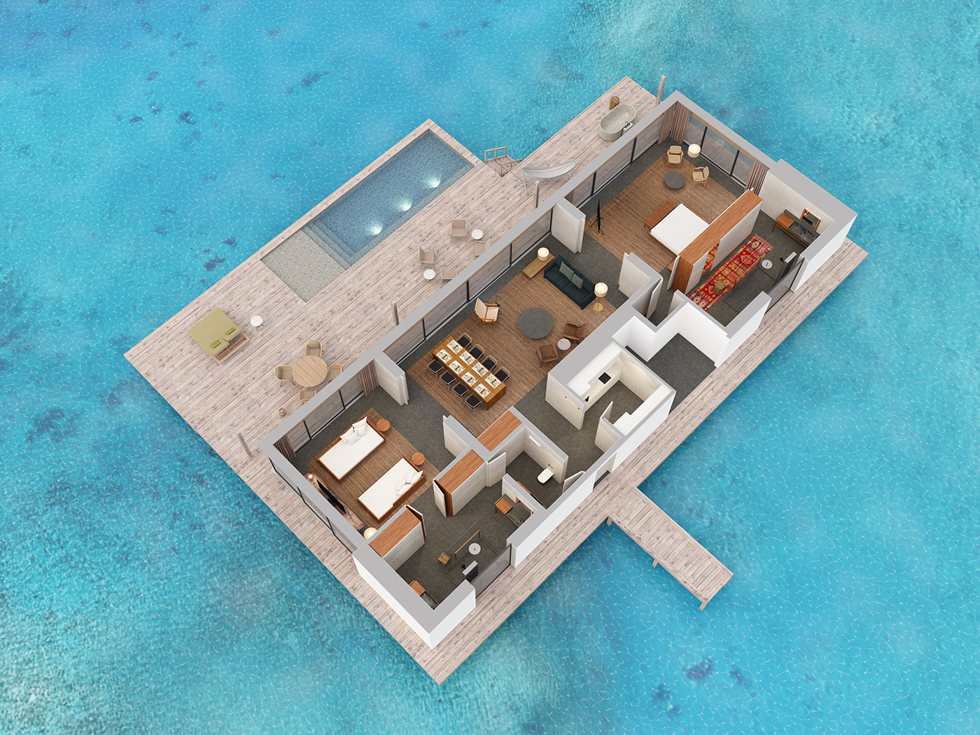 Two Bedroom Water Pool Villa · Two bedrooms · 208 m² · 1 villa