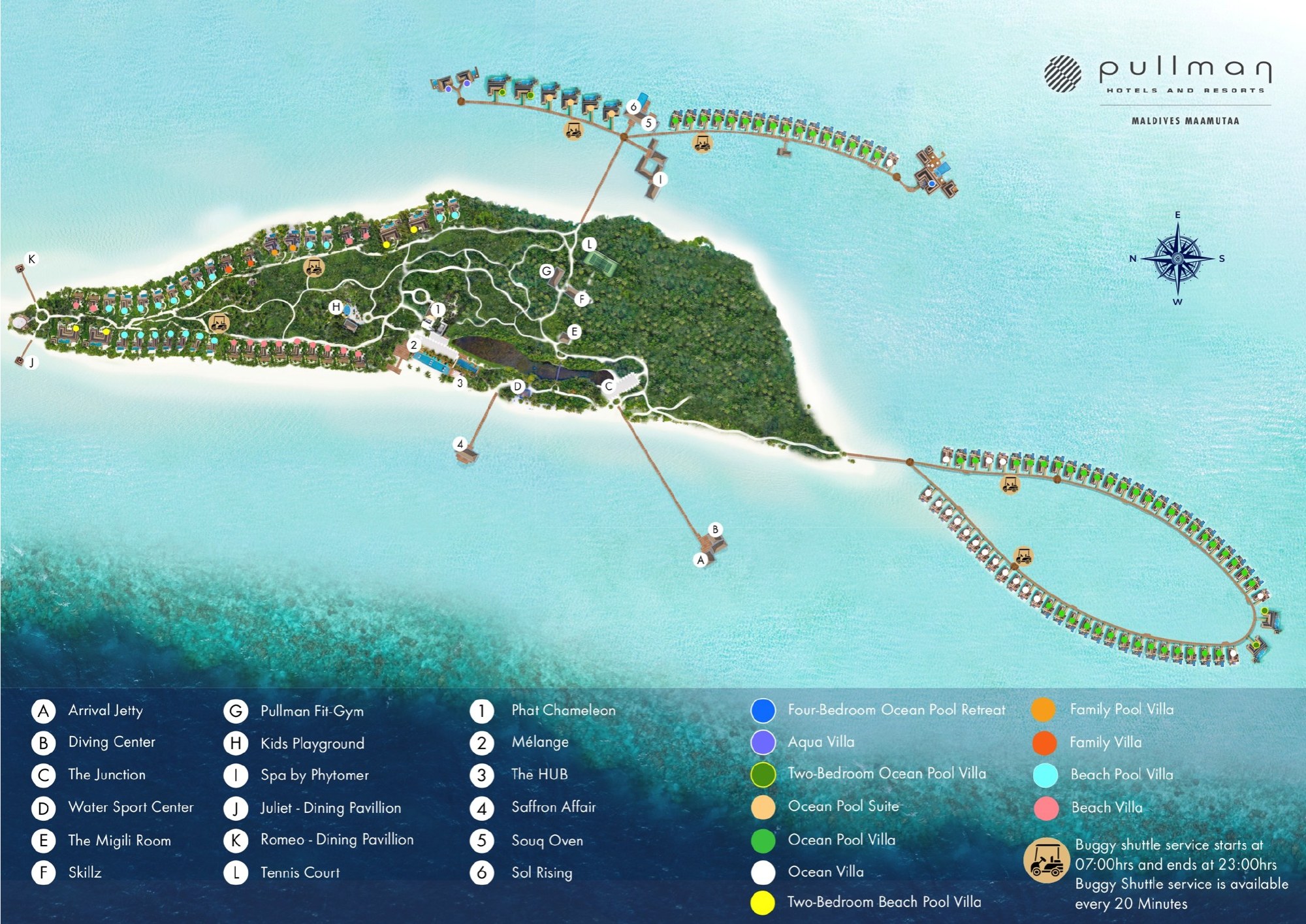 Pullman Maldives Maamutaa island map